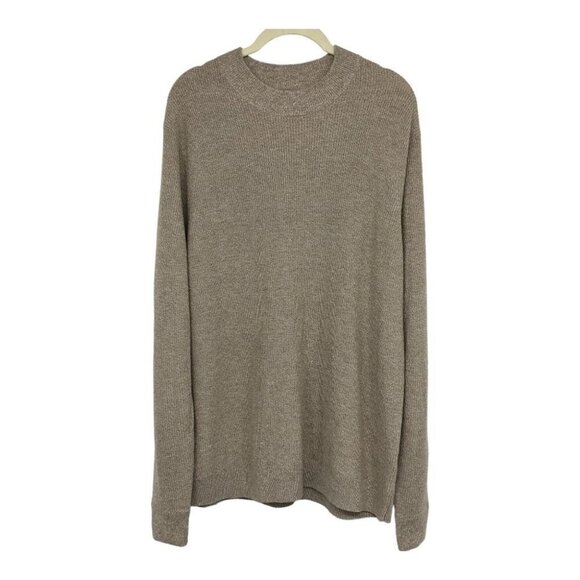 Nordstrom Beige Knitted Crew Neck  Long Sleeve Recycled thread Sweater size L - Picture 14 of 14
